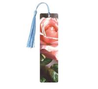 Beautiful Rose Painting Printed Metal Bookmarks S - Sky Blue Lightweight Aluminium Book Marker for Books, Journals & Gifts, Ideal Book Lovers, Holiday Decor & Crafts