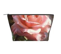 Beautiful Rose Painting Printing Trapezoid Makeup Bag for Women Girl Large Capacity Portable Travel Cosmetic Bag Makeup Pouch Organizer