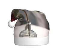 Beautiful Roses Adult Holiday Hat – Festive Party Hat With Plush Piping And Pom-Pom, Durable Print Design, Perfect For Christmas, New Year'S, Halloween, And More