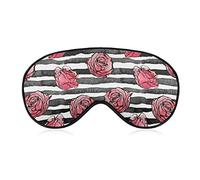 Beautiful Roses Flowers Sleep Mask Soft Blindfold Portable Eye Mask with Adjustable Strap for Men Women