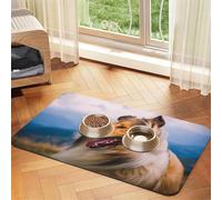 Beautiful Rough Collie,Waterproof Pet Feeding Mat,PU Leather Placemats for Cat Dog Water Bowl,Food Mats,40x60cm