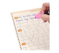 Beautiful Round English Calligraphy Practice Copybook, English Handwriting Practice Book Groove English Cursive Calligraphy