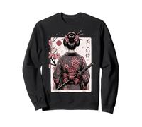 Beautiful Samurai Woman Kimono Sakura Katana Japanese Sweatshirt