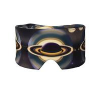 Beautiful Saturn Adjustable Sleep Eye mask and Earmuffs, Unisex Side Sleeping Headband (26.8 * 4.3 inches), Indoor and Outdoor Travel Yoga Comfort Cover,