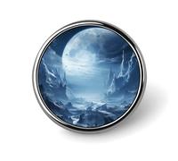 Beautiful Scenery Images Badges Decorative, Durable Aluminum Alloy Round Badge, Lightweight Button Brooch for Shirts, Jackets, Hats, Uniforms 1"