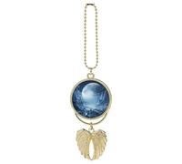 Beautiful Scenery Images Car Pendant, Rear View Mirror Hanging Ornament, Auto Decor for Rearview Mirror, Keychain Golden-Style