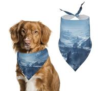 Beautiful Scenery Images Dog Bandana Washable & Adjustable Triangle Scarf, Breathable Pet Scarf for Small Medium Large Pets, Cute Fashion Pet Accessory
