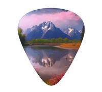Beautiful Scenery Printed Guitar Picks 12-Piece Set - Comfortable, Versatile Plectrum for All Guitar Styles & Players