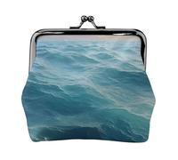 Beautiful sea surface Print Stylish unique Coin Purse Cute Mini Wallet with Kiss Lock Waterproof for Coins