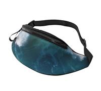 Beautiful Sea Waves Printed Personalized Waist Bag, Lightweight and Versatile Crossbody Bag for Everyday and Outdoor Adventures