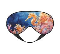 Beautiful Seahore,Animal Print Sleep Mask with Adjustable Strap, Comfortable Eye Cover for Travel, Yoga, Napping, Sleeping & Relaxation