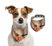 Beautiful Seashells Cotton Dog Bandanas - Washable Cotton Handkerchief Scarf Triangle Bandana for Small Medium Large Dog,Cat, Black