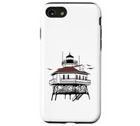 Beautiful Seaside Screw-pile Style Lighthouse Illustration Case for iPhone SE (2020) / 7/8