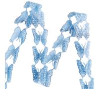Beautiful Sequins Appliques Butterfly Lace Patches, Blue | Durability Polyester Sequins Patches Butterfly Lace Pattern Fashion Appliques for Wedding Arrangements