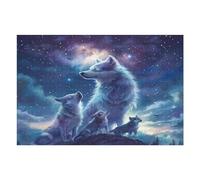 Beautiful She-wolf Accompanied 1000 Piece Jigsaw Puzzle for Adults Jigsaw Weekend Parent Activity After Work Stress Relief Vibrant Artwork Home Wall 1000 PCS