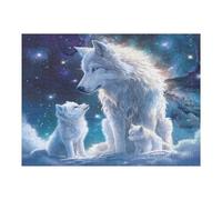 Beautiful She-wolf Accompanied 500 Piece Jigsaw Puzzle for Adults Sick Day Activity Gentle Distraction No Dust Pieces Great Gift for Get Well Soon 500 PCS