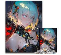 Beautiful Short Hair Girl Jigsaws 1000 Pieces for Adults Challenging Puzzles Brain Teaser Game Interactive Family Game Suitable for Ages 14 1000 PCS(75x50cm)