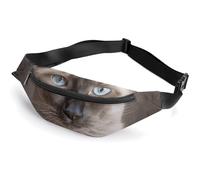 Beautiful Siamese Cat Belt Bag with Adjustable Strap, Lightweight Travel Crossbody Bags, Hands-Free Mini Fanny Packs in Running Gym
