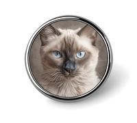 Beautiful Siamese Cat Blank Round Badges Round Badge DIY Pin Back Buttons Clear Button Pins for Craft Projects Badge Making Accessories