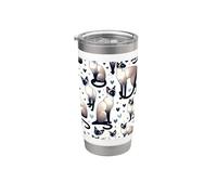 Beautiful Siamese Cats Pattern Aesthetic Cat Stainless Steel Insulated Tumbler