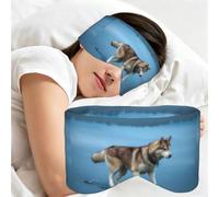 Beautiful Siberian Husky, Sleep Mask for Home Travel, Full Eye Covers Light Blocking Eye Mask Sleep Eye and Ear Muffs