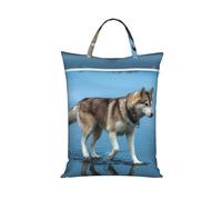 Beautiful Siberian Husky,Travel Dirty Laundry Bag Foldable Dirty Clothes Bag Durable Storage Bag