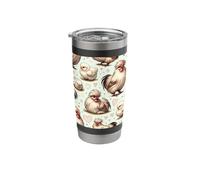 Beautiful Silkie Chickens Pattern Aesthetic Chicken Stainless Steel Insulated Tumbler