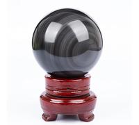 Beautiful Silver Obsidian Crystal Ball Lucky Stone,obsidian-12cm Gemstone Stone