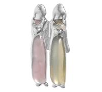 Beautiful Sister Brooch Alloy Lapel Pin for Girls and Sisters | Shining Silver Finish, Versatile for Jackets and Denim, Daily Life or Party Outfits, Gift Choice