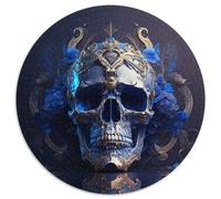 Beautiful Skull 1000 Piece Jigsaw Puzzles for Adults Round Puzzle 1000 Pieces Jigsaw Creative Family Game & Home Decor, for Teenagers 67.5x67.5cm