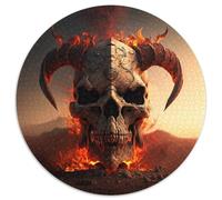 Beautiful Skull Jigsaw Puzzles 1000 Pieces for Adults Round Puzzles 1000 Pieces for Adults Brain Challenge Gift, Educational Activity for Teenagers 67.5x67.5cm