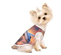 Beautiful Sky Airplane Print Dog Shirt Summer Lightweight Pet T Shirts Soft Breathable Stretchy Cats Dogs Tee Shirt