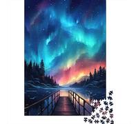 Beautiful Sky by The Lake 1000-Piece Puzzle for Adults, 38x26cm/1000pcs, Clean White Cardboard for Sorting; to Complete Gradually over A Weekend