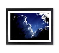 Beautiful Sky Clouds No.3 Modern Framed Print | A2 Black Framed Wall Art | Ready to Hang | Modern Landscape Picture | Living Room Bedroom Lounge Office