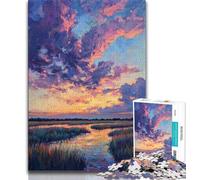 Beautiful Sky Puzzles 1000 Pieces for Adults,Help The Brain Exercise Addictive Toys to Cultivate Patience Unique Challenge Game (38x26cm)
