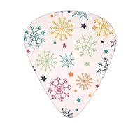 Beautiful Snowflake 12-Pack Guitar Picks, Includes Thin, Medium & Heavy Gauges 3 Sizes for Guitar Electric Acoustic Picks