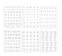 Beautiful Snowflake Art Decals Make A Statement White Christmas Self Adhesive Stickers For Gel Foils