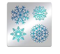 Beautiful Snowflakes Reusable Metal Journal Planning Stencils Stainless Steel Stencils for Painting Notebook Diary Painting On Wood Floor Wall Furnitur Engraving Bookmark Crafts DIY Art