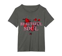 Beautiful Soul Tshirt T-Shirt, Women's Plus, Asphalt Grey, 6X