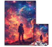 Beautiful Space Scene 1000-Piece Jigsaw Puzzle Jigsaw Puzzles Home Activity for Holidays, Birthdays, And Family Game Nights 50x75CM/19.68x29.52inch