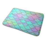 Beautiful Sparkling Fish Scales Bathmat Washable Floor Mats Stylish Bathroom Rug For Shower Entrance Patios 40X60Cm