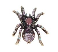 Beautiful Spiders Shaped Brooch Exquisite Brooch Pin Inlayed With Rhinestones Stylish Collar Ornament Sophisticated Adornment