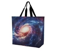 Beautiful Spiral Galaxy Shoulder Bag Foldable Tote Bag Portable Handbags For Picnic Work Camping