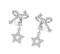Beautiful Star Bowknot Pattern Ear Clip Accent Earphone Appearance Embellishments for Freeclip 1 2 Sound Equipment Alloy Earphones Ornament