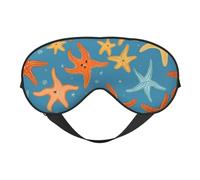Beautiful Starfish Print Lightweight Sleep Mask Breathable Light-Blocking Travel Yoga Outdoor Adventures