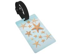 Beautiful Starfish Printed Travel Bag Labels Unique Suitcase Identifiers with Personal Information Column