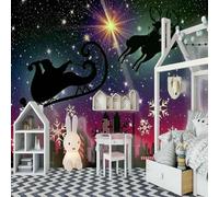 Beautiful Starry Sky Moose Architecture Art 3D Wallpaper Luxury Home Dining Decor Paste Sofa Living Room The Wall for Bedroom Mural-300cm×210cm