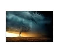 Beautiful Storm Tornado Landscape Canvas Poster Bedroom Decor Landscape Office Room Decor Gift Unframe: 12x18inch(30x45cm)