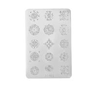 Beautiful Strudy Silicone Nails Art Mold Featuring 3D Floral Embossing Design Nails Stamp for Various Sizes Mold