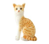 Beautiful Stuffed Animal Figurines Comfortable Home Cats Toy Simulation Kittens for Adults, Kindergarten, Children, Boys, Girls, Bedroom, 32cm Orange Cat